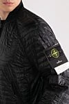 Stone Island Қара қысқа ерлерге арналған күртеше - Декорация: бренд логотипі. Құрамы: 100% полиамид. Жабу: найзағай. Қалталар: екі бүйір қалта. Шығарылған елі: Италия. Күтім: мамандандырылған тазалау - фото 5