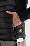 Stone Island Логотипі бар ерлерге арналған қара жилет - Декорация: логотип. Құрамы: 100% полиамид. Жабу: найзағай. Қалталар: екі бүйір қалта. Шығарылған елі: Италия. Күтім: мамандандырылған тазалау - фото 5