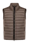 Stone Island Men's brown vest with logo - logo. 100% polyamide. Closure: zipper. two side pockets. Country of manufacture: Italy. Care: specialized cleaning - photo 1