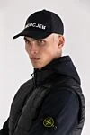 Кепка мужская черная Moncler - логотипа бренда. 36% полиэстер, 6% эластан, 58% полиамид. Страна производитель: Италия. Уход: специализированная чистка - фото 2