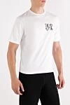 Palm Angels White men's T-shirt with logo - brand logo. 100% cotton. Country of manufacture: Italy. Care: specialized cleaning - photo 3