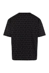 Black men's T-shirt with logo Valentino - brand logo pattern. 100% cotton. Country of manufacture: Italy. Care: specialized cleaning - photo 6