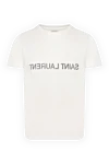 Saint Laurent White men's T-shirt with logo - brand logo. 100% cotton. Country of manufacture: Italy. Care: specialized cleaning - photo 1