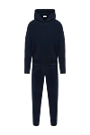 Saint Laurent Blue men's walking suit with hood - hood. 100% cotton. Closure: drawstring. large belly pocket. Country of manufacture: Italy. Care: specialized cleaning - photo 1