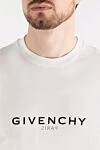 Givenchy Ерлерге арналған логотипі бар ақ футболкалар - Декорация: бренд логотипі. Құрамы: 100% мақта. Шығарылған елі: Франция. Күтім: арнайы тазалау - фото 5