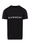 Givenchy Футболки мужская черная с крупным логотипом - логотип бренда. 100% хлопок. Страна производитель: Франция. Уход: специализированная чистка - фото 1