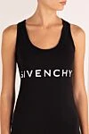 Givenchy Топ женский черный с логотипом - логотип бренда. 90% хлопок, 10% эластан. Страна производитель: Италия. Уход: специализированная чистка - фото 5