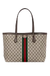 Gucci Ophidia Medium Tote - gold hardware, Double G logo, red and green Web stripe. made of textile and metal- and chrome-free tanned leather. Belt: double leather handles 25 cm high and 54 cm long. Size: W 38 x H 28 x D 14 cm. Front zip pocket, interior zip pocket. magnetic clasp. Country of manufacture: Italy. Care: specialized cleaning - photo 1