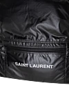 Saint Laurent Рюкзак мужской черный с логотипом - логотип бренда. 100% полиэстер. Ремень: регулируемые плечевые ремни. передний карман на молнии снаружи.  молния. Страна производитель: Италия. Уход: специализированная чистка - фото 5