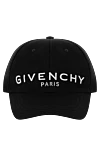 Givenchy Кепка мужская черная из хлопка и акрила - логотип бренда. 90% хлопок, 10% акрил. Страна производитель: Италия. Уход: специализированная чистка - фото 1