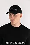 Кепка мужская черная из хлопка и акрила Givenchy - логотип бренда. 90% хлопок, 10% акрил. Страна производитель: Италия. Уход: специализированная чистка - фото 2