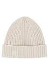 Stone Island Men's wool beige ribbed hat - brand logo. 100% wool. Country of manufacture: Italy. Care: specialized cleaning - photo 3