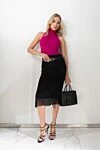 Prada Юбка-миди черная - полупрозрачная окантовка подола. 100% полиэстер. молния. Страна производитель: Италия. Уход: специализированная чистка - фото 7