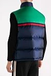 Жилет мужской дутый сине-зеленый Gucci - двух цветный дизайн, логотип. 100% полиамид. молнии, кнопки. два боковых кармана . Страна производитель: Италия. Уход: специализированная чистка - фото 4