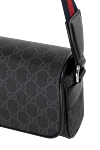 Gucci Мини сумка через плечо из текстиля GG Supreme серого цвета - красно-синяя полоса Web. 60% полиуретан, 20% полиэстер, 20% хлопок. Ремень: регулируемый плечевой ремень. Размер: Ш 17,5 x В 13,5 x Г 6,5 см. клапан с магнитной застежкой. Страна производитель: Италия. Уход: специализированная чистка - фото 5