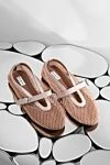 Shoes without heels mesh beige Alaia - 100% genuine leather. buckle. Country of origin: Italy. Care: specialized cleaning - photo 6