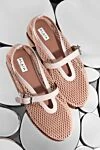 Alaia Shoes without heels mesh beige - 100% genuine leather. buckle. Country of origin: Italy. Care: specialized cleaning - photo 7