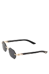 Cartier Солнцезащитные мужские очки ромбовидные ромбовидные - логотип бренда, геометрическая форма. титаниум, дерево, рог. серые. . Страна производитель: Франция. Уход: специализированная чистка - фото 3