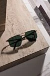 Очки солнцезащитные мужские Santos Cartier - логотип бренда, культовые винты. титаниум. черные. . Страна производитель: Франция. Уход: специализированная чистка - фото 6