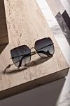 Очки солнцезащитные желтые из титана Cartier - кольцо Trinity на заушниках. оправа из титана. Линзы: серые градиентные линзы. Страна производитель: Франция. Уход: специализированная чистка - фото 6