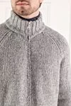 Brunello Cucinelli Вязанный кардиган мужской серый - 29 альпака, 23% хлопок, 20% полиамид, 13% шерсть. молния. Страна производитель: Италия. Уход: специализированная чистка - фото 5