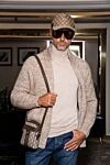 Brunello Cucinelli Кардиган мужской бежевый теплый  - 29% альпака, 23% хлопок, 20% полиамид, 13% шерсть. молния. Страна производитель: Италия. Уход: специализированная чистка - фото 7