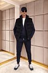 Спортивный костюм мужской синий в тонкую полоску Brunello Cucinelli - узор тонкая полоска. 87% хлопок, 8% кашемир, 5% шелк. молния. Страна производитель: Италия. Уход: специализированная чистка - фото 8
