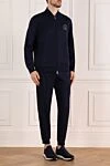 Brunello Cucinelli Синий прогулочный костюм мужской с логотипом - логотип бренда. 64% хлопок, 26% полиамид, 6% кашемир, 4% шелк. молния. Страна производитель: Италия. Уход: специализированная чистка - фото 3