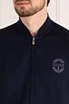 Brunello Cucinelli Синий прогулочный костюм мужской с логотипом - логотип бренда. 64% хлопок, 26% полиамид, 6% кашемир, 4% шелк. молния. Страна производитель: Италия. Уход: специализированная чистка - фото 5