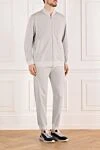 Brunello Cucinelli Серый спортивный костюм мужской на молнии - 87% хлопок, 8% кашемир, 5% шелк. молния. Страна производитель: Италия. Уход: специализированная чистка - фото 3