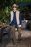 Men's vest with a zipper made of wool and cashmere beige Barba Napoli - 90% cotton, 10% cashmere. Closure: zipper. two side pockets with zippers. Country of origin: Italy. Care: specialized cleaning - photo 8