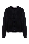 Fleur de Paris Black women's cashmere cardigan - 100% cashmere. Closure: buttons. Country of manufacture: Italy. Care: specialized cleaning - photo 1