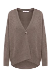 Fleur de Paris Women's brown cashmere cardigan - 100% cashmere. Closure: buttons. Country of manufacture: Italy. Care: specialized cleaning - photo 1