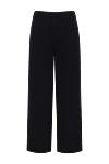 Fleur de Paris Women's wide trousers black - 51% polyester, 39% modal, 10% spandex. Closure: elastic. two front pockets. Country of manufacture: Italy. Care: specialized cleaning - photo 1