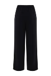 Women's wide trousers black Fleur de Paris - 51% polyester, 39% modal, 10% spandex. Closure: elastic. two front pockets. Country of manufacture: Italy. Care: specialized cleaning - photo 6