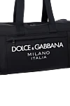 Сумка дорожная для ручной клади Dolce & Gabbana - логотип бренда Dolce&Gabbana Milano. 100% нейлон. Размер: 24 × 50 × 23 см. Ремень: съемный регулируемый текстильный плечевой ремень с отделкой из телячьей кожи.  двухзамковая молния. передний плоский карман на молнии с фирменным пуллером. Страна производитель: Италия. Уход: специализированная чистка - фото 4