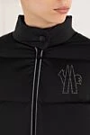 Moncler Куртка женская короткая черная с логотипом - логотип бренда. 85% полиамид, 15% эластан. молния, кулиска. два боковых кармана. Страна производитель: Италия. Уход: специализированная чистка - фото 5