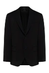 Sartoria Latorre Пиджак классический однобортный шерстяной мужской черный - 100% шерсть. пуговицы. два боковых кармана, один нагрудный карман. Страна производитель: Италия. Уход: специализированная чистка - фото 1