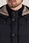 Barba Napoli Капюшоны бар ерлерге арналған көк күрте - Декорация: тоқылған жеңдер. Қосымша: сорғыш. Құрамы: 100% нейлон. Бекіту: түймелер, жіптер. Қалталар: екі бүйір қалта. Шығарылған елі: Италия. Күтім: мамандандырылған тазалау - фото 5