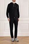 Brunello Cucinelli Спортивный мужской костюм черный с капюшоном - капюшон. 93% хлопок, 7% полиамид. кулиска. два боковых кармана. Страна производитель: Италия. Уход: специализированная чистка - фото 3