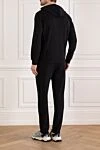 Спортивный мужской костюм черный с капюшоном Brunello Cucinelli - капюшон. 93% хлопок, 7% полиамид. кулиска. два боковых кармана. Страна производитель: Италия. Уход: специализированная чистка - фото 4