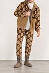 Прогулочный костюм из текстиля Jumbo GG бежевый Gucci - узор Jumbo GG, полоса WEB. капюшон с кулиской. 80% шерсть, 20% полиэстер. молния. два боковых кармана. Страна производитель: Италия. Уход: специализированная чистка - фото 2