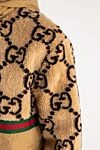 Gucci Прогулочный костюм из текстиля Jumbo GG бежевый - узор Jumbo GG, полоса WEB. капюшон с кулиской. 80% шерсть, 20% полиэстер. молния. два боковых кармана. Страна производитель: Италия. Уход: специализированная чистка - фото 5