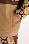 Прогулочный костюм из текстиля Jumbo GG бежевый Gucci - узор Jumbo GG, полоса WEB. капюшон с кулиской. 80% шерсть, 20% полиэстер. молния. два боковых кармана. Страна производитель: Италия. Уход: специализированная чистка - фото 6