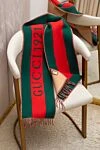 Gucci Шарф мужской шерстяной бежевый мужской - бахрома, фирменные цвета. 100% шерсть. Страна производитель: Италия. Уход: специализированная чистка - фото 5