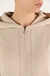 Loro Piana Спортивный костюм из кашемира беби бежевый - капюшон. 100% кашемир. молния. два боковых кармана. Страна производитель: Италия. Уход: специализированная чистка - фото 5