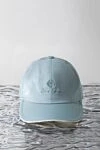 Loro Piana Кепка мужская голубая с логотипом - логотип бренда. 100% полиэстер. Страна производитель: Италия. Уход: специализированная чистка - фото 5