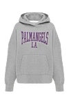 Palm Angels Худи серое женское меланж с логотипом - логотип бренда. капюшон. 100% хлопок. большой передний карман. . Страна производитель: Италия. Уход: специализированная чистка - фото 1