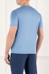 Classic blue men's cotton T-shirt Cesare di Napoli - 100% cotton. Country of manufacture: Italy. Care: specialized cleaning - photo 4