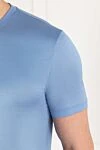 Cesare di Napoli Classic blue men's cotton T-shirt - 100% cotton. Country of manufacture: Italy. Care: specialized cleaning - photo 5